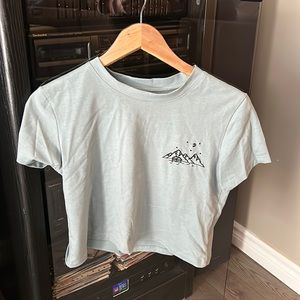 Turquoise SHEIN crop top